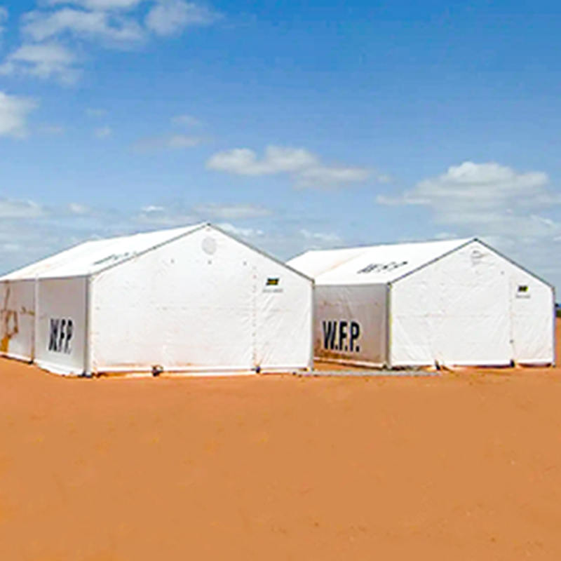 Caighdeán IFRC/ICRC/WFP/IOM 6.5x8m Aonaid Stórála Soghluaiste Phuball (MSU)