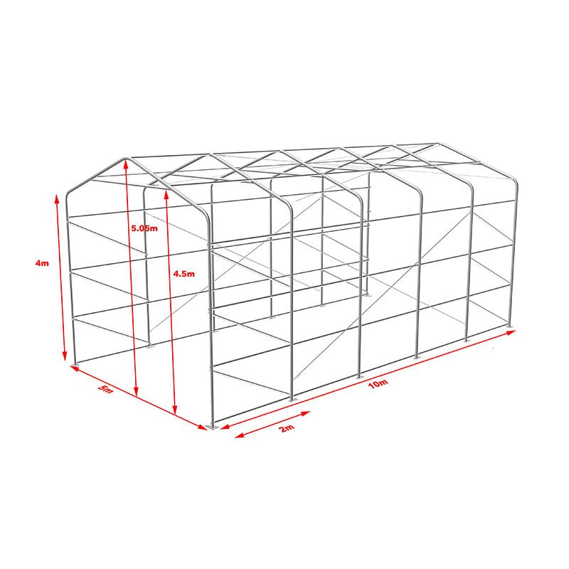 Puball Stórála Stórais Lasmuigh 5X10 4m Garáiste Mór Solúbtha