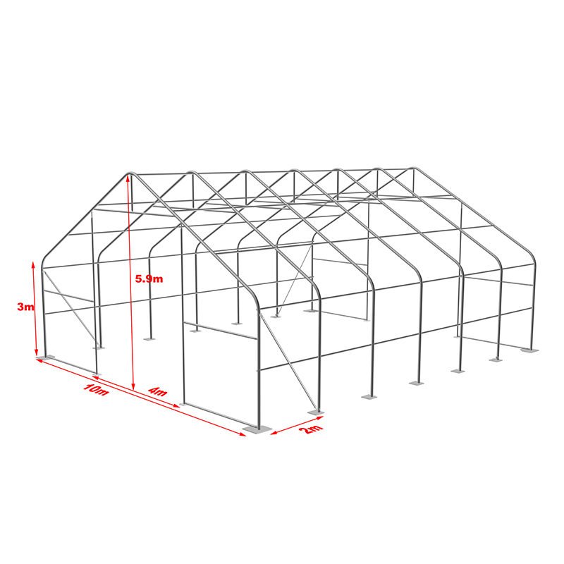 10X12m-3m PVC Puball Stórála Trádstórais Glas Dualgas Trom