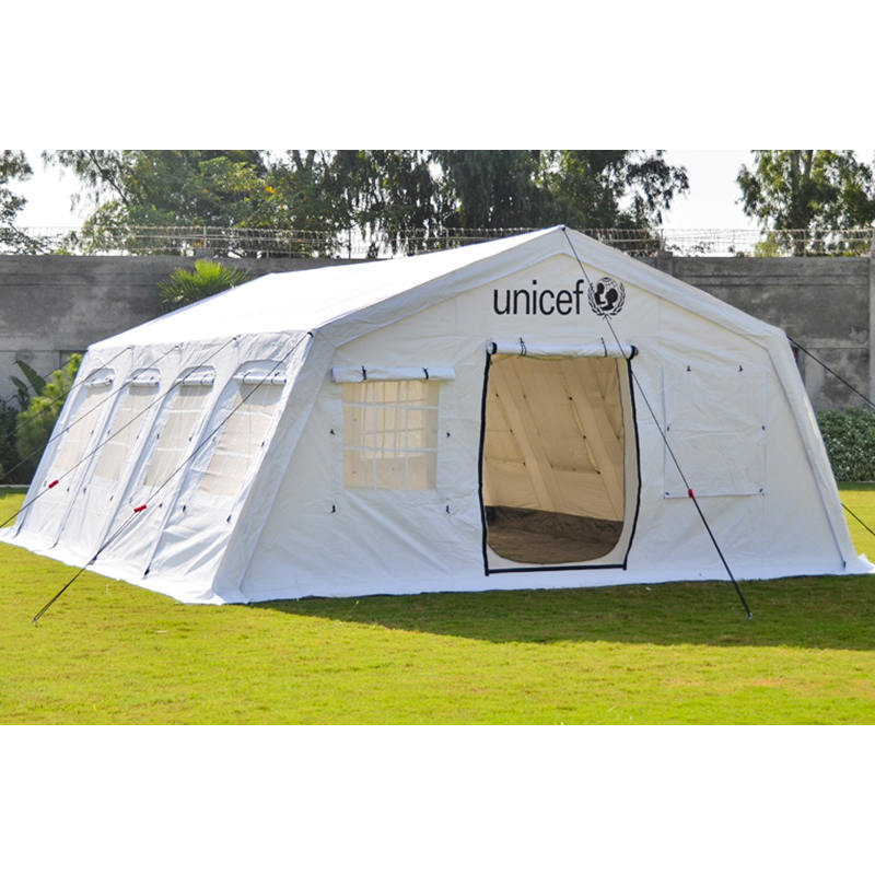 Caighdeán UNICEF 42m² Tent Huggy Ilchuspóireach retardant Dóiteáin
