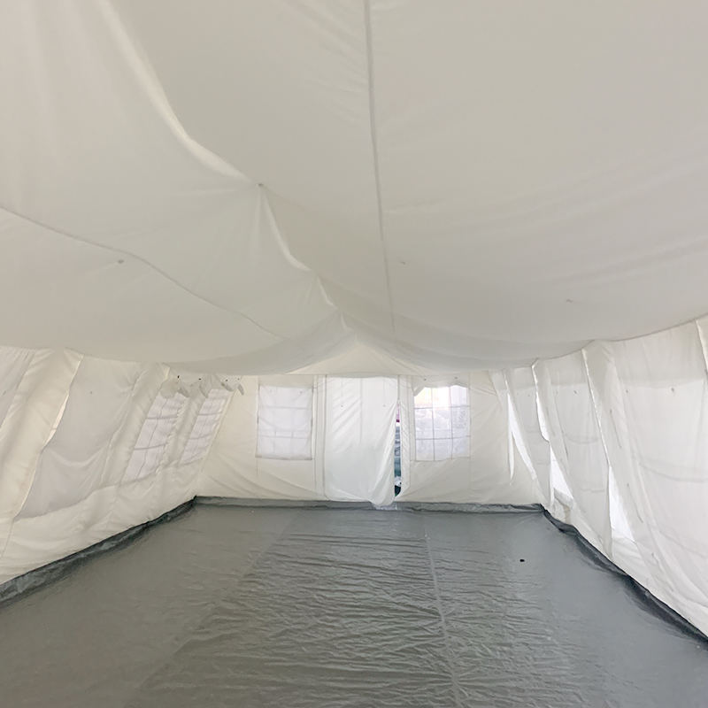 Caighdeán UNICEF 72m² Foscadh Sealadach Ilchuspóireach Tent Huggy cobhsaithe UV