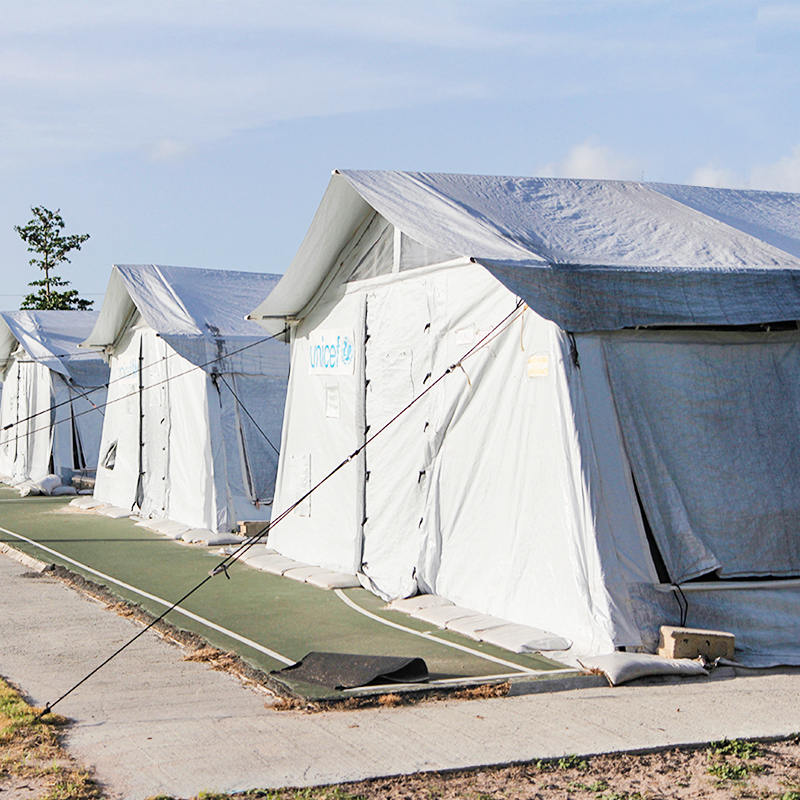 Puball Mol Ilchuspóireach Caighdeánach UNICEF 72m² a úsáidtear le haghaidh Stórála, Ospidéal, Íoclann, Scoil, Oifig