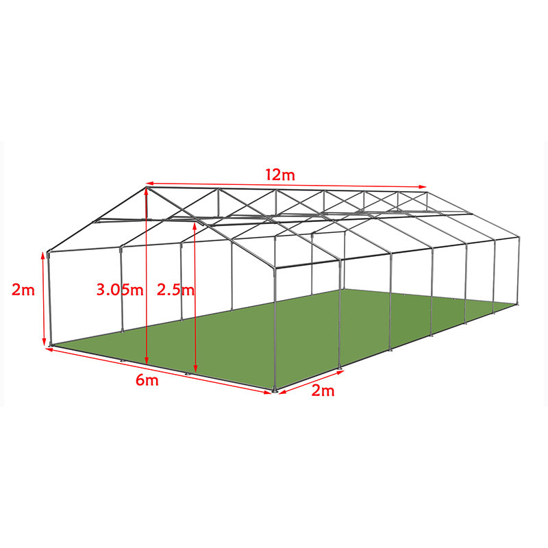 Marquee Ócáid Allamuigh PVC só 6x12m