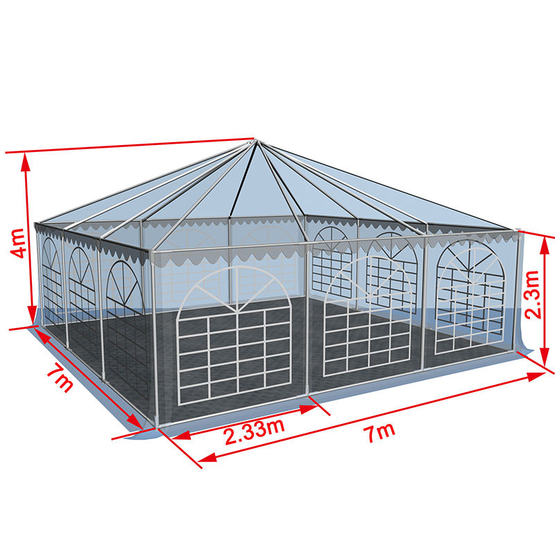 7x7-2.3m Tent Pavilion Inaistrithe Gazebo Pagoda Marquee