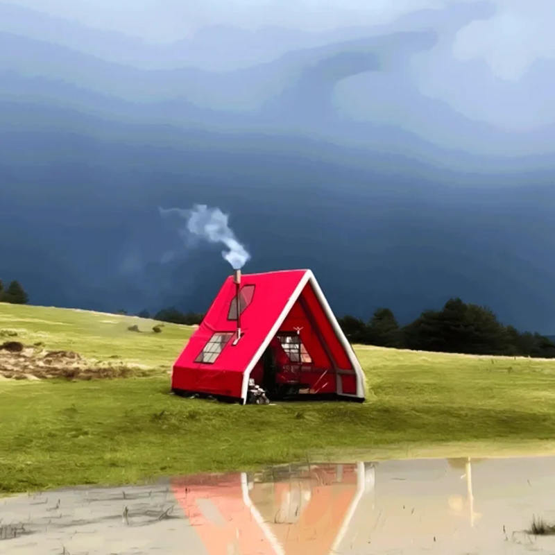 8-10 Duine Ceithre Séasúr Puball Aeir Inséidte Uiscedhíonach le haghaidh Campála