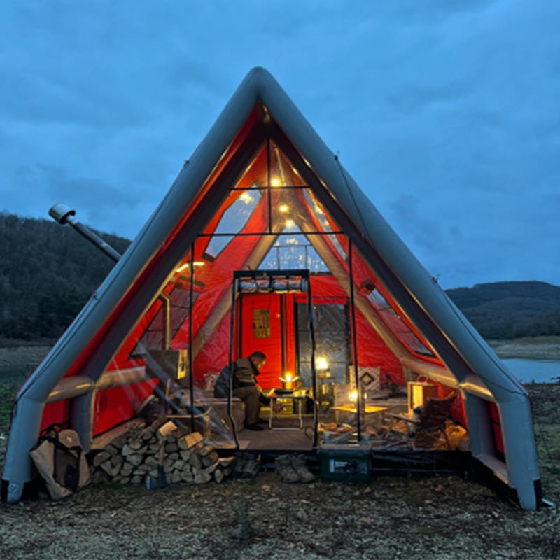 8-10 Duine Ceithre Séasúr Puball Aeir Inséidte Uiscedhíonach le haghaidh Campála